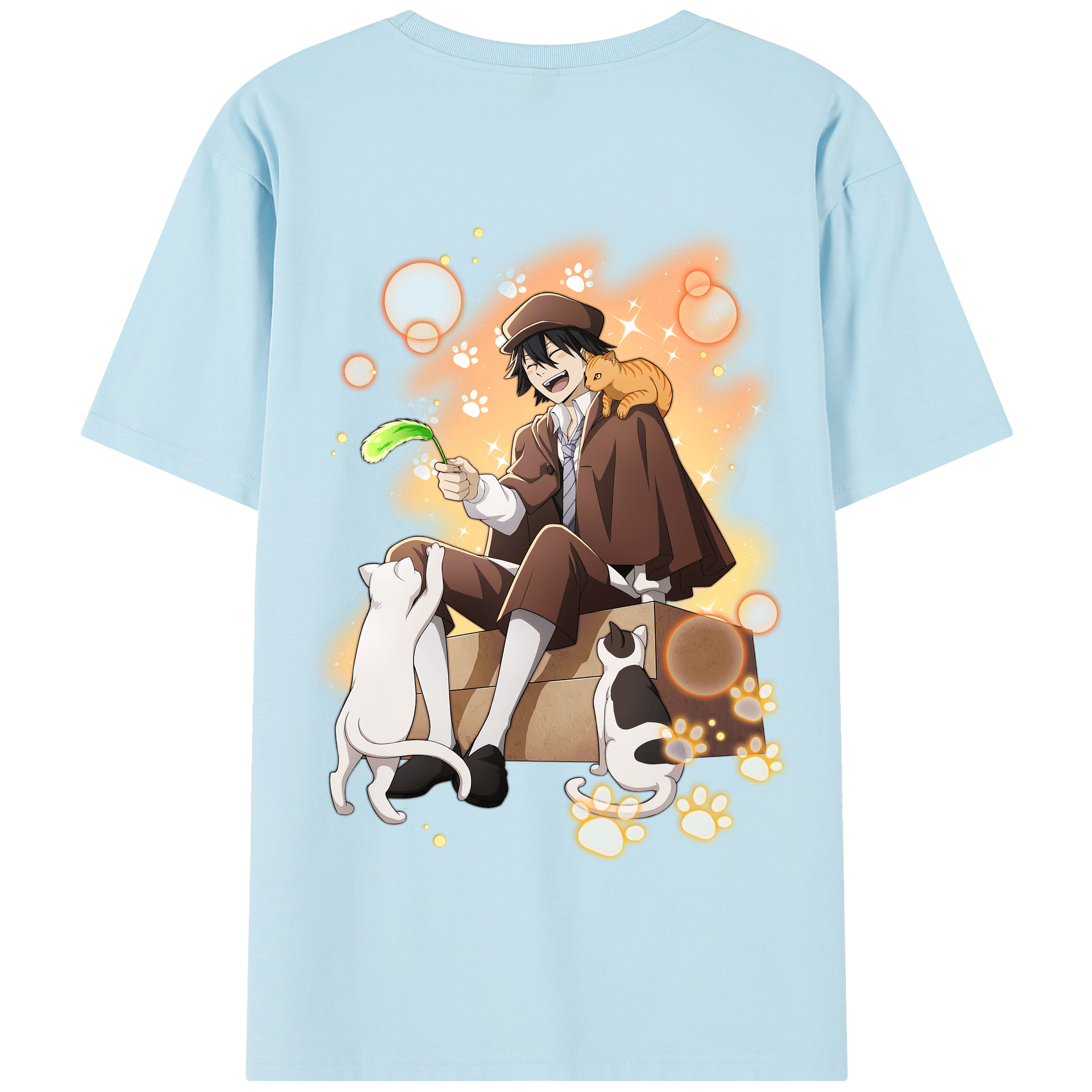 （画像用） 文豪ストレイドッグス Bungo Stray Dogs 綿100％半袖Tシャツ（背面プリント）